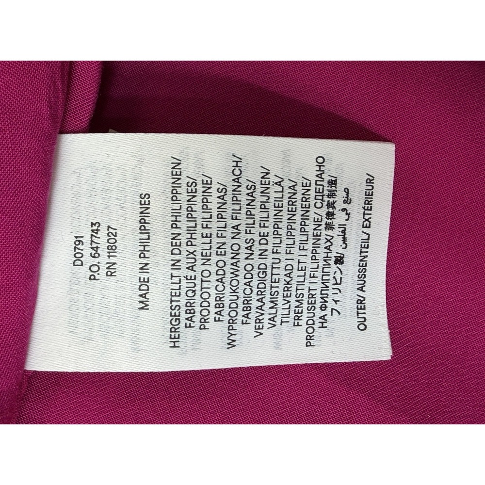 Boden Velvet Dress Womens Medium Pink Scoop Neck Long Sleeve Shift Midi Ruffle - Picture 16 of 16